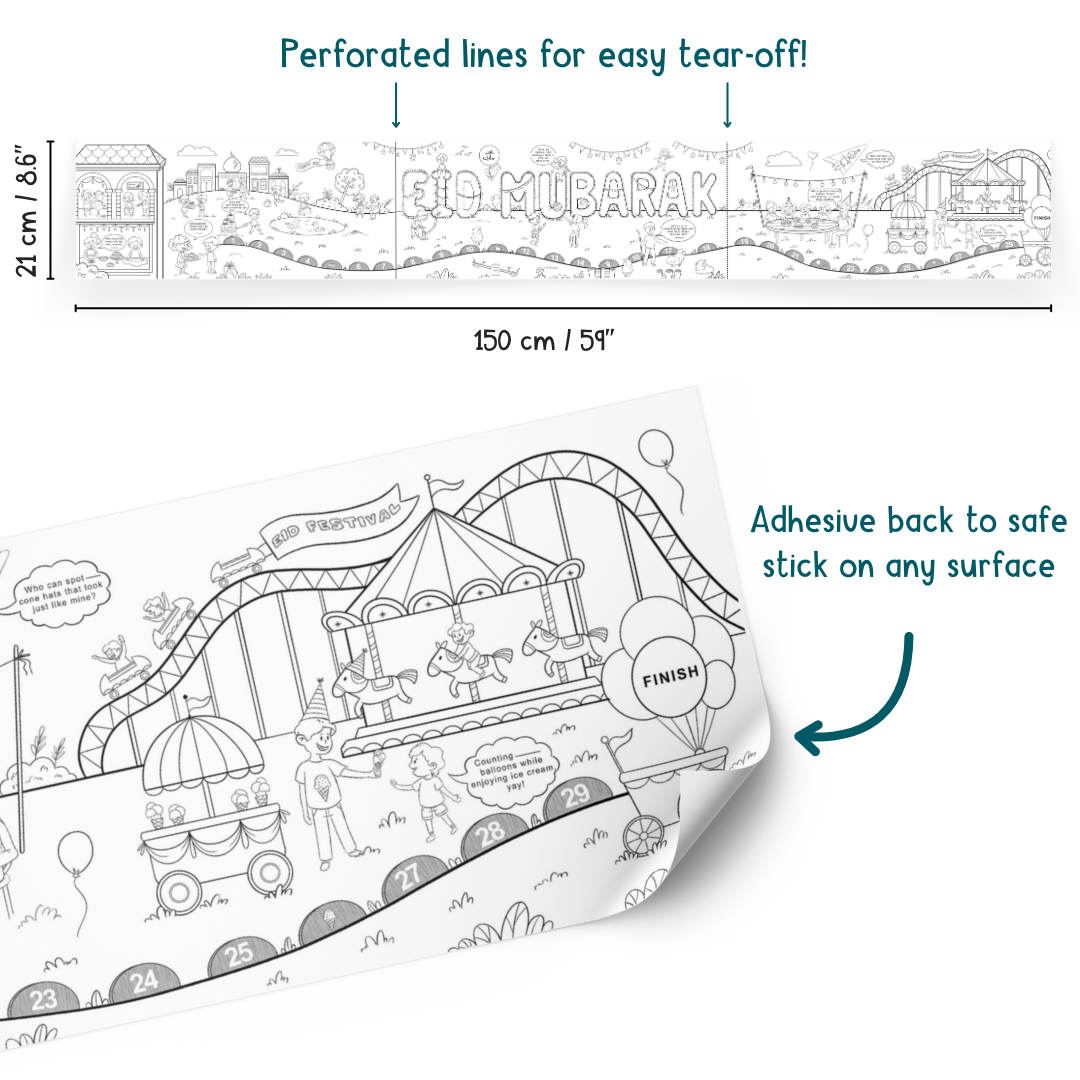 Eid Adhesive Coloring Poster